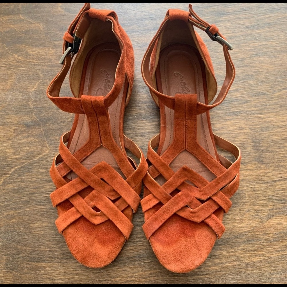 Rachel Comey rust colored suede sandals